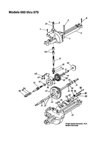 Transmission 2 Diagram and Parts List for 662  MTD Lawn Tractor