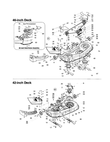 Cutting Decks 1 Diagram and Parts List for 607  MTD Lawn Tractor