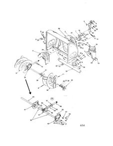 28-Inch Spiral/28-Inch Auger Housing Diagram and Parts List for 553  MTD Snow Blower