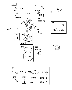 Carburetor/fuel supply Diagram and Parts List for 13AL78XT091  MTD Lawn Tractor