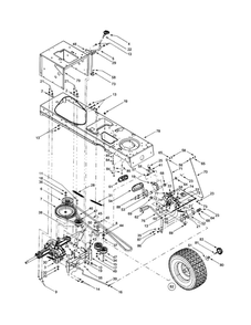 Drive Assembly Diagram and Parts List for 608  MTD Lawn Tractor
