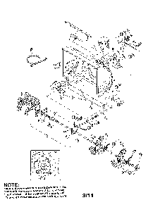 Auger & housing Diagram and Parts List for 31A-6BCD700  MTD Snow Blower