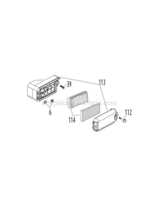 5P65M0B_Air_Cleaner Diagram and Parts List for 5P65M0B  MTD Engine