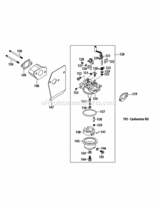 5P65Mu_Carburetor Diagram and Parts List for 5P65MU  MTD Engine