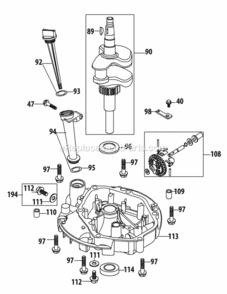 5P70Ml_Crankshaft_And_Crankcase_Cover Diagram and Parts List for 5P70ML  MTD Engine