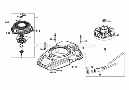 5_X_65Ru_Flywheel_And_Shroud Diagram and Parts List for 5X65RU  MTD Engine