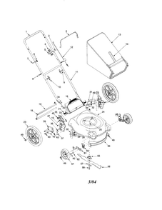 Body 1 Diagram and Parts List for 580  MTD Lawn Mower