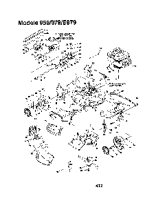 Engine/deck-21"/wheel Diagram and Parts List for 970-979  MTD Lawn Mower