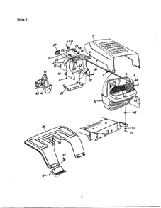Hood/Grille/Fender/Dash 1 Diagram and Parts List for 690  MTD Lawn Tractor