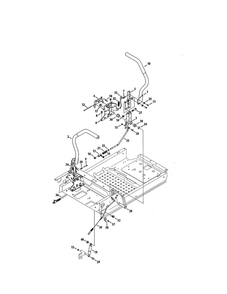 Lapbar Levers Diagram and Parts List for 17BRCACA099  MTD Lawn Mower
