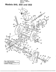 Snow Thrower 3 Diagram and Parts List for 850  Toro Leaf Blower / Vacuum