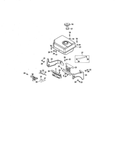 Fuel Tank Diagram and Parts List for 952Z478-SUB  MTD Engine