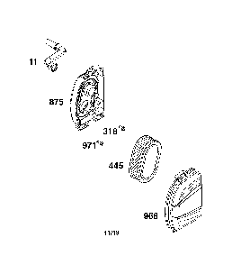 Air cleaner Diagram and Parts List for 12AVB2R3791  MTD Lawn Mower
