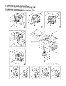 Engine 1 Diagram and Parts List for 662  MTD Lawn Tractor