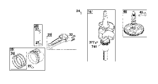 Crankshaft Diagram and Parts List for 17ADFACT093  MTD Lawn Mower