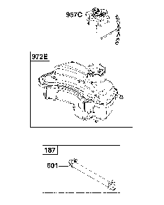 Fuel supply Diagram and Parts List for 12A-A15W793  MTD Lawn Mower