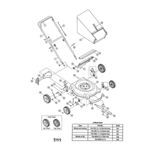 Lawn Mower Diagram and Parts List for 11A-429R729  MTD Lawn Mower