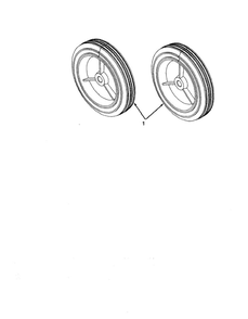 Wheel Assembly Diagram and Parts List for 142  MTD Snow Blower