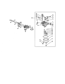 Carburetor Diagram and Parts List for 752Z170-L0  MTD Engine