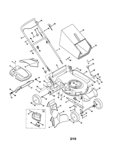 Lawn Mower Diagram and Parts List for 11A-18MZ202  MTD Lawn Mower