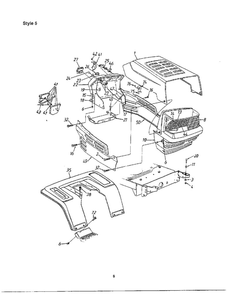 Hood/Grille/Side Panels/Dash 3 Diagram and Parts List for 690  MTD Lawn Tractor