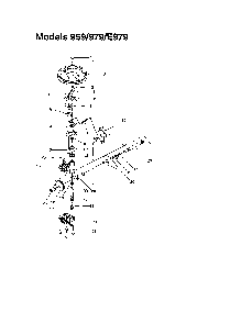 Gear/pulley/upper housing Diagram and Parts List for 970-979  MTD Lawn Mower