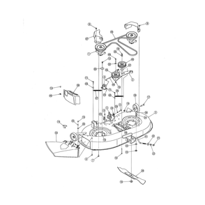 42-Inch Deck Diagram and Parts List for 13AH762F752  MTD Lawn Tractor