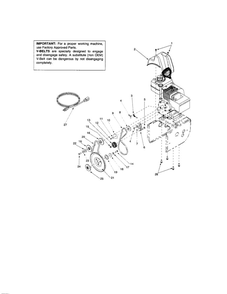 Belt Cover/Drive Clutch Bracket Diagram and Parts List for 31B-611D062  MTD Snow Blower