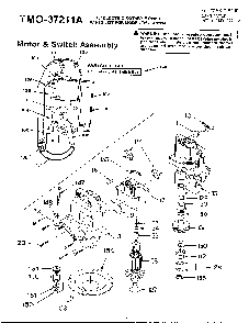 19" electrical mower-motor/switch Diagram and Parts List for 37211A  MTD Lawn Mower