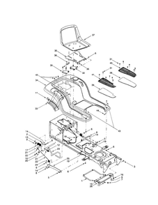 Lift Assembly Diagram and Parts List for 607  MTD Lawn Tractor