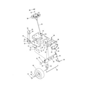 Steering Diagram and Parts List for 13AH762F752  MTD Lawn Tractor