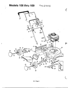Rotary Mowers/Wheel Chart 1 Diagram and Parts List for 115-106C000  MTD Lawn Mower