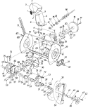 Page C Diagram and Parts List for 840-105 1988 MTD Snow Blower