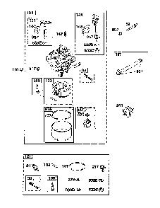 Carburetor/fuel supply Diagram and Parts List for 13AL77XT099  MTD Lawn Tractor