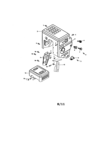 Muffler Diagram and Parts List for 752Z483-SUA  MTD Engine