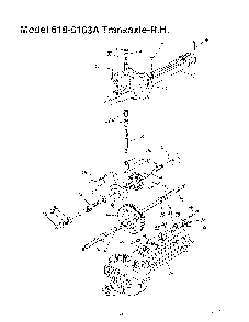 Transaxle Diagram and Parts List for SKU3105205  MTD Lawn Mower
