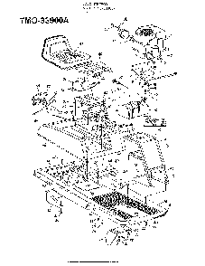 Seat, case and engine Diagram and Parts List for 33900A  MTD Lawn Tractor