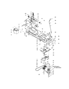 Power Take-Off System 1 Diagram and Parts List for 607  MTD Lawn Tractor