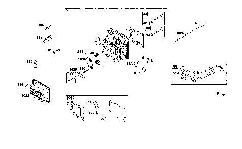 Cylinder head Diagram and Parts List for 13AL78XT091  MTD Lawn Tractor