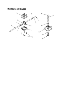 Bevel Gear/Housing/Output Shaft Diagram and Parts List for 520  MTD Lawn Mower
