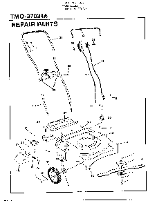 3hp 20" rotary mower Diagram and Parts List for 37034A  MTD Lawn Mower