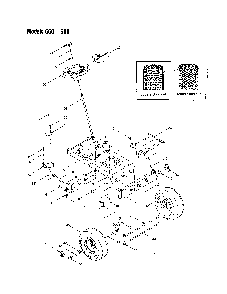 Steering Diagram and Parts List for 13AM660F700  MTD Lawn Tractor