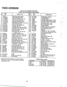 Garden Tractor 2 Diagram and Parts List for 3399006  MTD Lawn Tractor