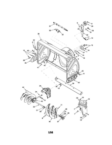 Auger Housing/30-Inch Spiral Blades Diagram and Parts List for 10030  MTD Snow Blower