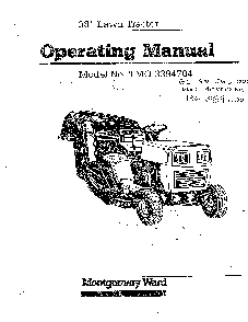 38" lawn tractor Diagram and Parts List for 3394704  MTD Lawn Tractor