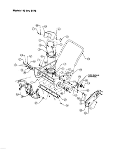 Auger Assembly Complete Diagram and Parts List for 142  MTD Snow Blower