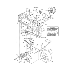 Transmission Diagram and Parts List for 13AH762F752  MTD Lawn Tractor