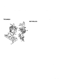 Tecumseh 2 Diagram and Parts List for 670  MTD Lawn Tractor