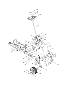 Steering Assembly 1 Diagram and Parts List for 607  MTD Lawn Tractor