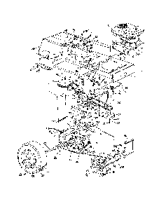 Engine/lower frame Diagram and Parts List for 33931A  MTD Lawn Tractor